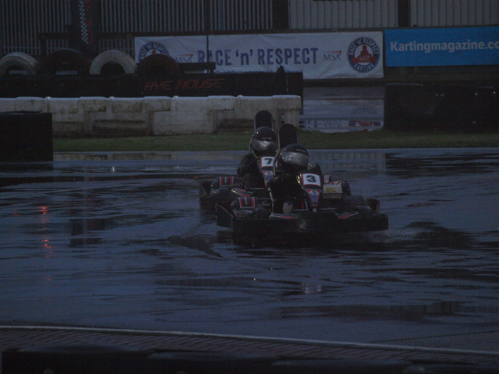 Harry taking a corner in round 1. Monaco Championship Rye House