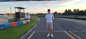On track image Harry with trophy